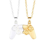 Load image into Gallery viewer, 2 Magnetic Couple Necklaces with Game Controller Pendant - Necklaces - Gold / Silver