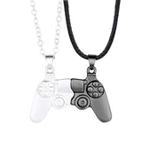 Load image into Gallery viewer, 2 Magnetic Couple Necklaces with Game Controller Pendant - Necklaces - Silver / Black