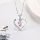 Load image into Gallery viewer, Engraved 925 Sterling Silver Birthstone Necklace