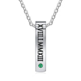 Load image into Gallery viewer, Engraved Vertical Bar Necklace