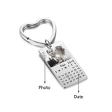 Load image into Gallery viewer, Personalized Keychain with Custom Photo &amp; Anniversary