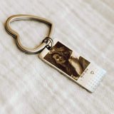 Load image into Gallery viewer, Personalized Keychain with Custom Photo &amp; Anniversary