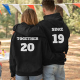 Load image into Gallery viewer, &quot;Together Since&quot; Custom Couple Hoodie